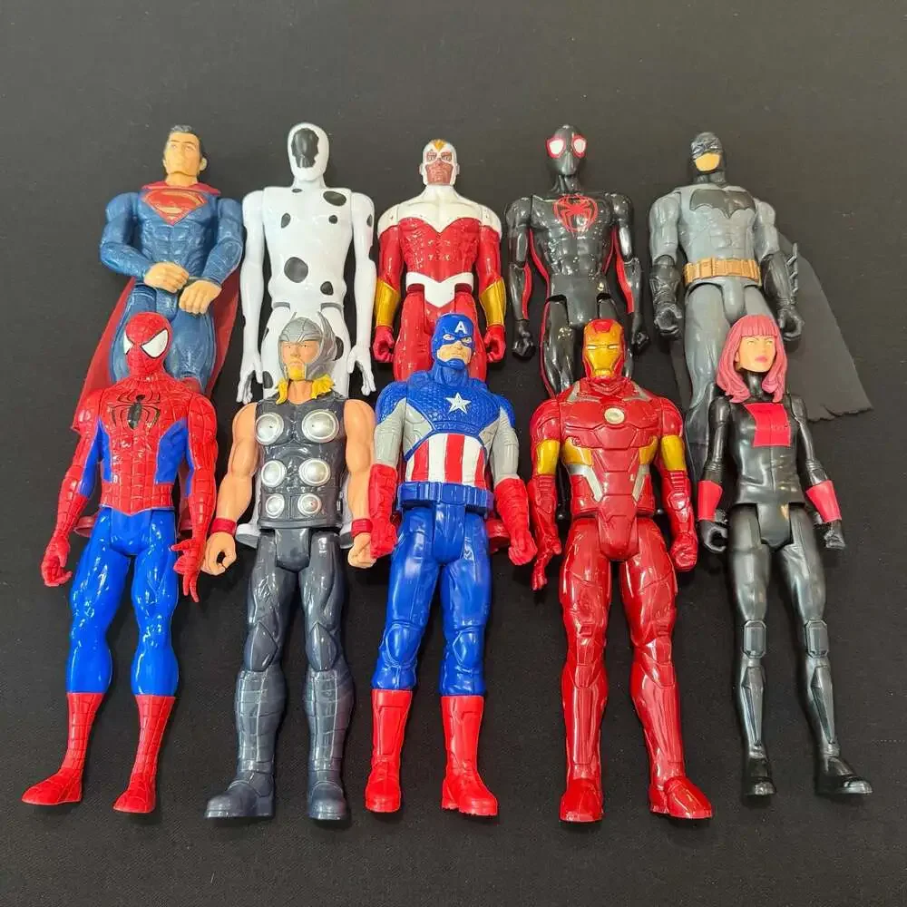 Lot of 10 Marvel and DC 12-Inch Action Figures - Titan Hero Series and More